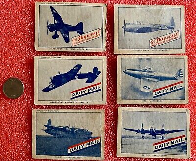 Six vintage playing cards DAILY MAIL Skyways _BRITISH CONSOLS 1944,45,s3
