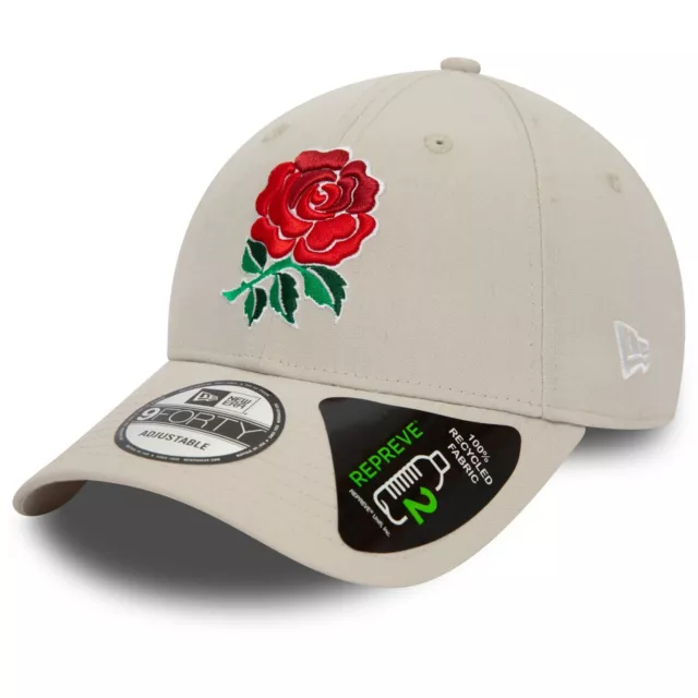 New Era 9Forty Strapback Cap - REPREVE England Rugby stone