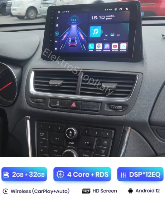 Autoradio Touch Cartablet 9" Android Opel Mokka Bluetooth Navigatore Wifi USB