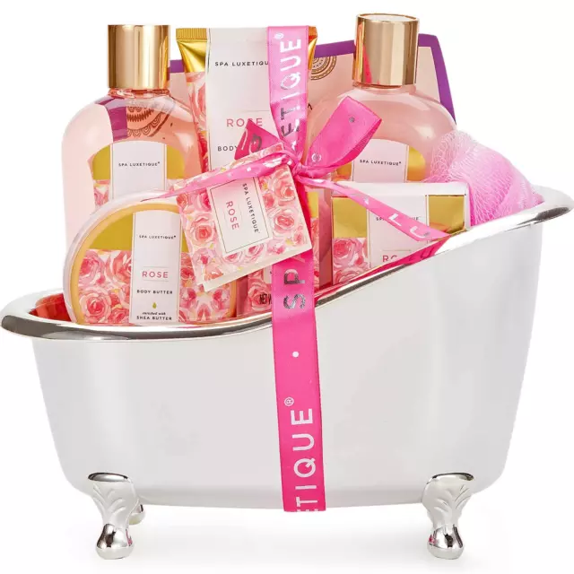 SPA LUXETIQUE Wellness Set Für Frauen - 8Tlg Rosenduft Bade Geschenkset Für Frau