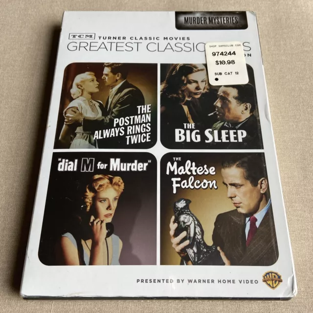 TCM 4-Films Murder Mysteries (DVD 2-Disc Set NEW + Slipcover) Dial M Big Sleep +