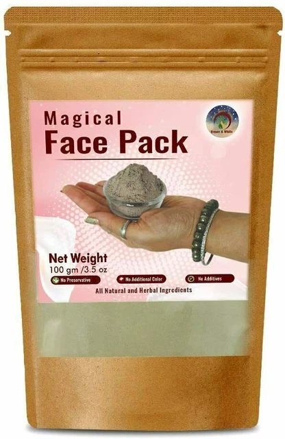 Paquete facial mágico marrón y blanco (para todo tipo de rostro) - (100 g)