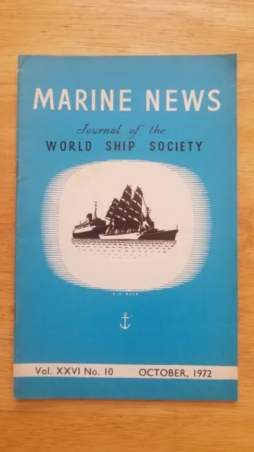 Oct 1972 issue of "Marine News" AUSTRALIAN TRADER, PORT ADELAIDE, others