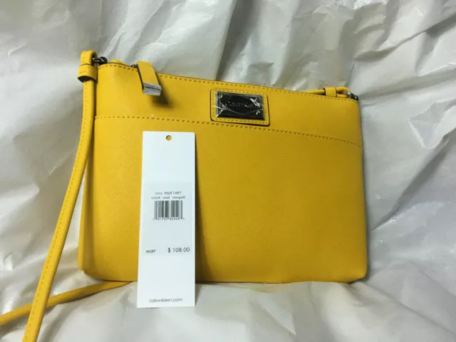 Calvin Klein Josie Saffiano Leather Mini Crossbody Bag