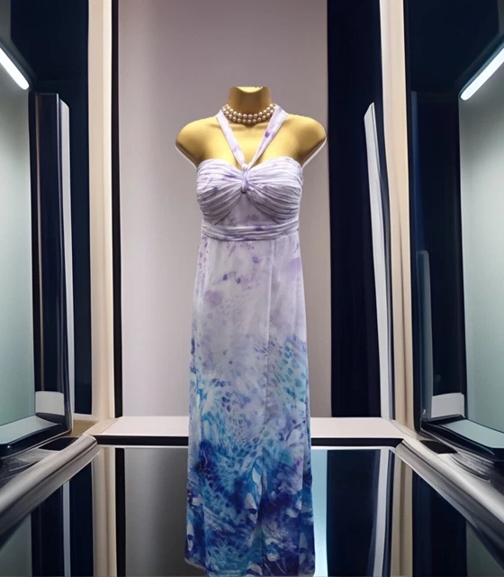 NEW LIPSY SIZE 12 UK Blue Lilac Baylie Butterfly Printed