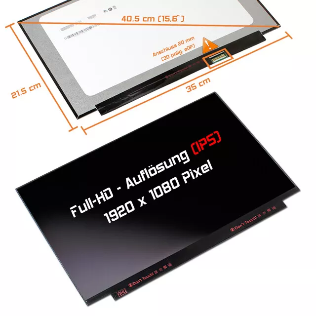 15,6" LED Display matt passend für NT156FHM-N63 B156HTN06.1 NT156FHM-N61 Full HD