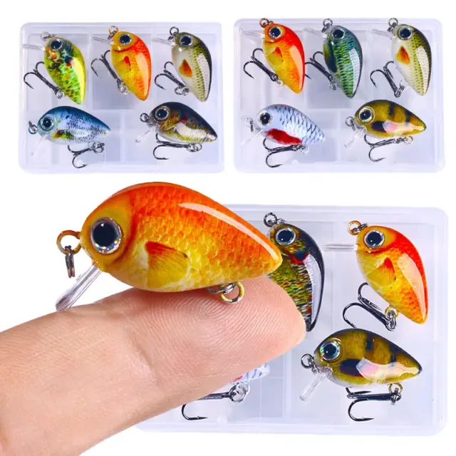 Mini 5 Color/Box Floating Crank Baits Pike Perch Trout Lures Fishing New 2.7cm
