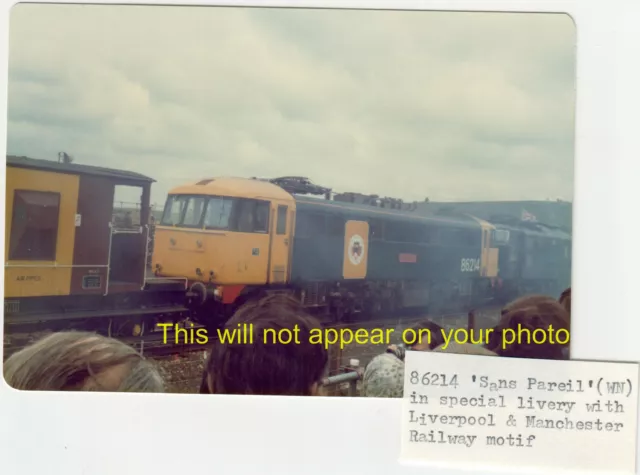 Photo Railway - Class 86 86214 Special Livery at Rainhill Event 25/05/1980