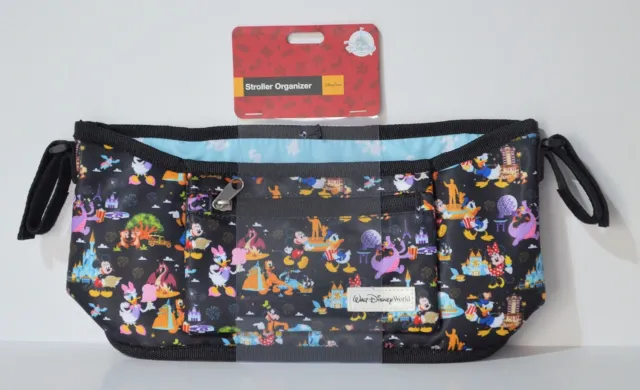 Disney Parks Mickey Mouse Stroller Organizer Baby Carrier Phone Snack Bag Black