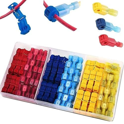 RUNCCI-YUN 120Pcs Connecteur de fil T-Connecto rapide de cosse électrique, co...