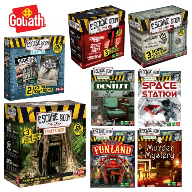 Escape Zimmer & Expansionen Party Adventure Platte Spiele Serie Goliath Games