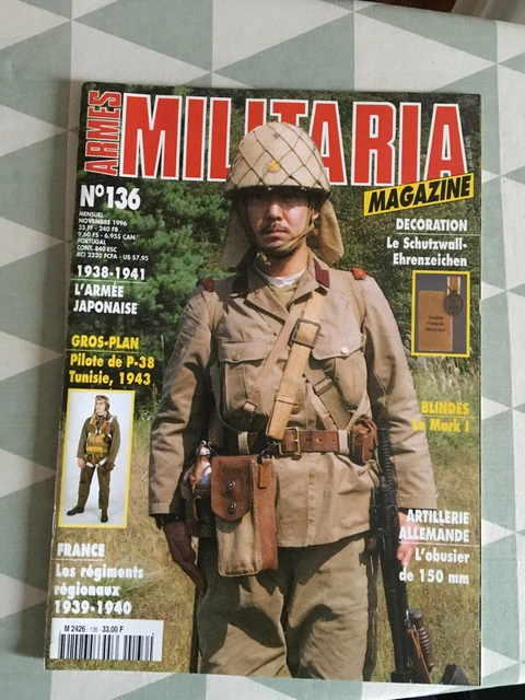 ARMES MILITARIA MAGAZINE No 136 1938-1941 L'Armee Japonaise (magazine ...