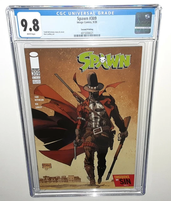 Spawn #309 CGC 9.8 [SECOND PRINT] Todd Mcfarlane Image Comics Gunslinger Spawn