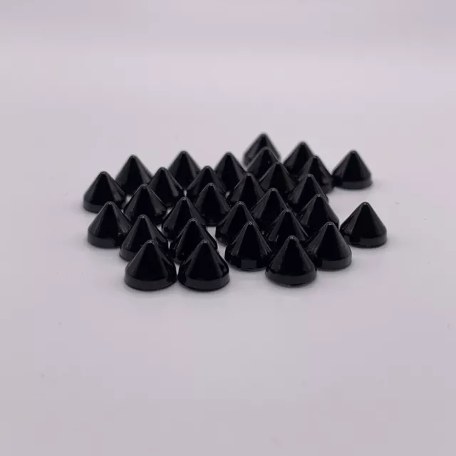 10x Christian Louboutin Black Spare Replacement Studs / Spikes