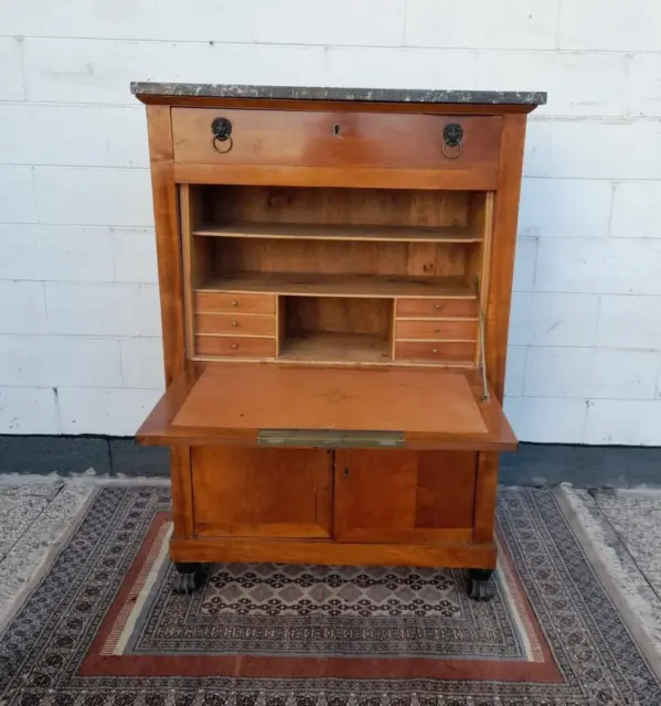 Secretaire Impero, Ciliegio, Primi '800, Dim 97 X 38 H 140 Cm