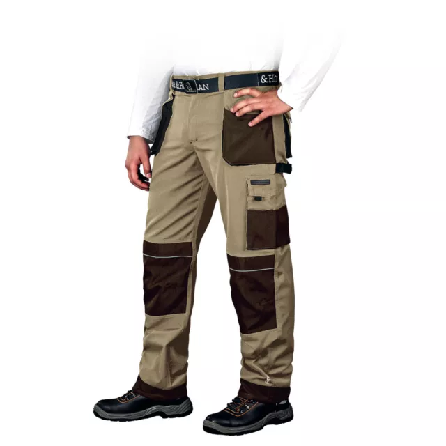 Arbeitshose braun Leber und Hollman Bundhose Schutzhose Sicherheitshose 46-62