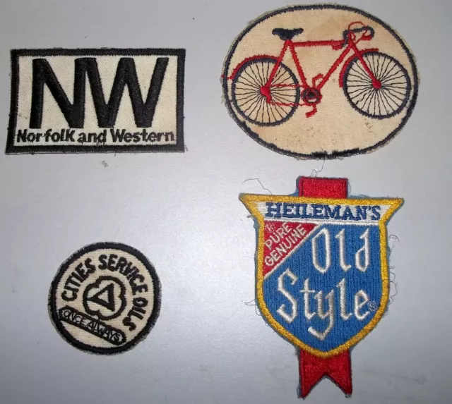 Norfolk and Western, Heileman's Old Style, 2 other patches, vintage _____3627/7