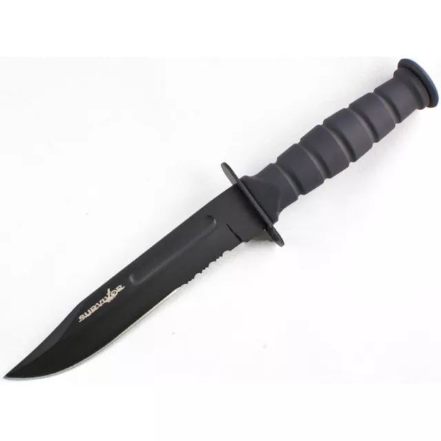 2 x 7.5" MILITARY TACTICAL COMBAT KNIFE w/ SHEATH Survival HUNTING Bowie Blade 2