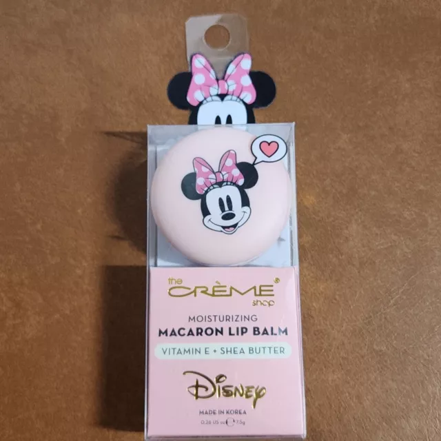NEW * The Creme Shop / Disney MINNIE MOUSE Macaron Lip Balm STRAWBERRIES & CREME