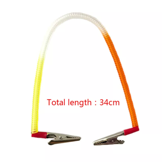 Dental patient bib clips chains napkin holder plastic flexible coil elastic   WB 3