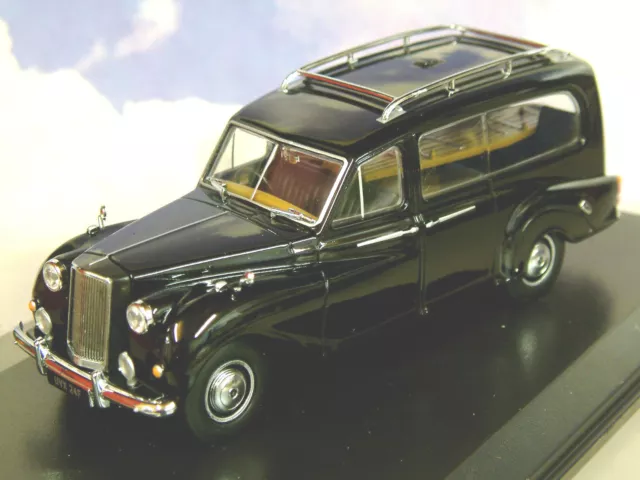 Superb Oxford Diecast 1/43 Austin Princess Funeral Hearse In Black Aph001