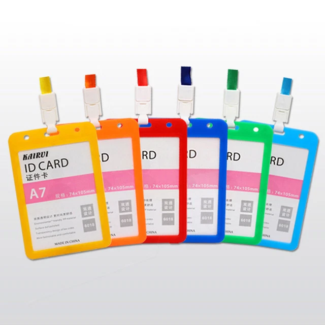 PORTA CARTE D'IDENTITÀ Con Cordino Tasca Per Credito Documenti Carta - Foto 4