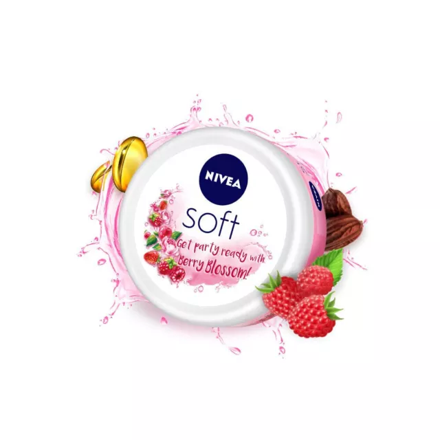 @ NIVEA Doux Baie Fleur Lumière Hydratant pour Visage Main & Corps Crème 100ml