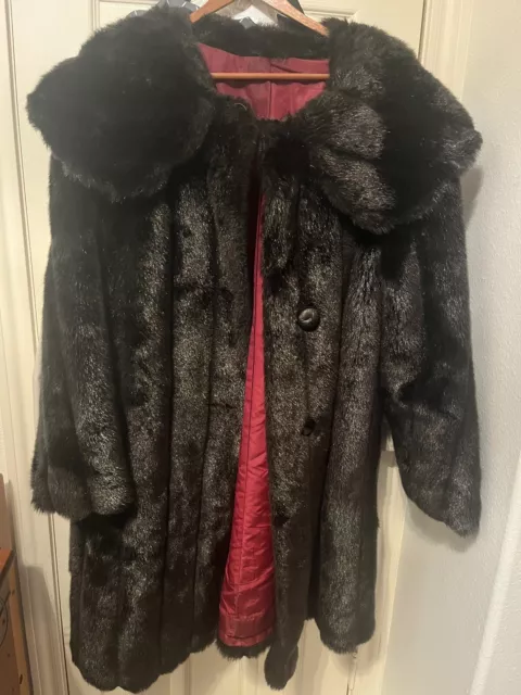 Long Faux Fur Coat, Made In USA 2