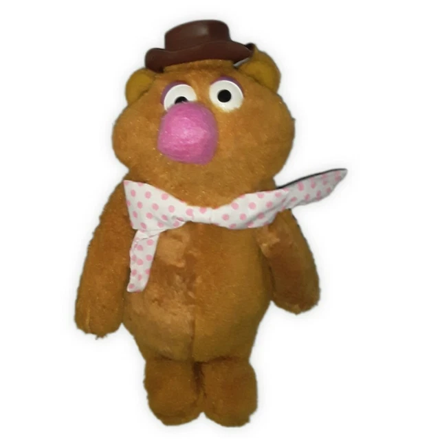 Vintage 1976 Fozzie Bear Plush Muppets Fisher Price Doll 14" Stuffed Jim Henson