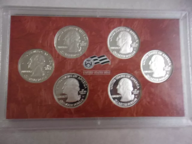 2009 "S" U.S. Mint District of Columbia & Territories SILVER Proof Quarter Set