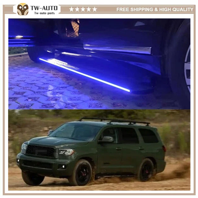 FIT TOYOTA SEQUOIA 2023 2024 LED Deployable Electric Running Board Nerf
