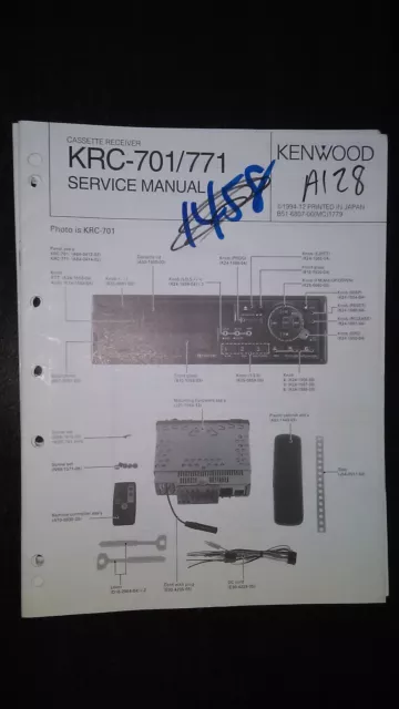 Kenwood krc-601 661 service manual original repair book stereo car radio tape