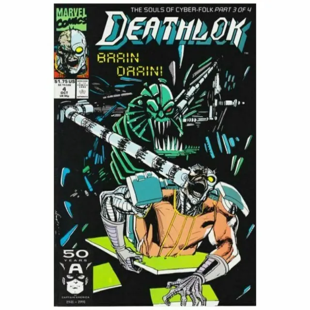 Deathlok #4 VFNM Marvel Comics October Oct 1991