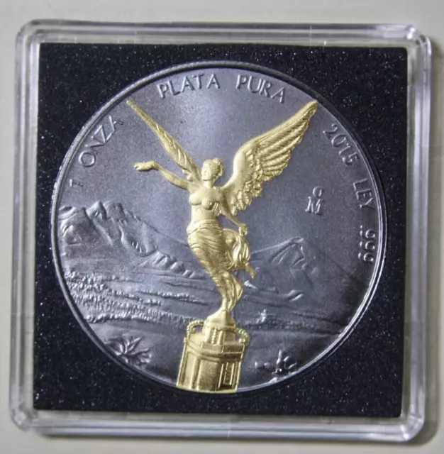 Messico ""Libertad"" 2015 ""Plata Pura"" 1 oz argento #F6412 Golden Enigma Edition