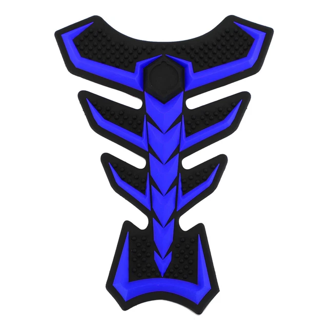 Motor Bike Resina Tank Pad Gas protettivo Sticker Cover Pesce osso Pad Blu Y1