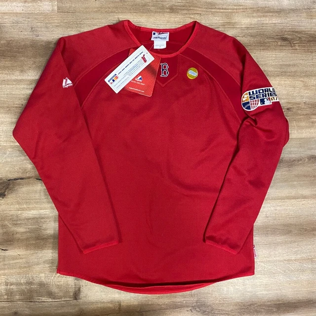 Boston Red Sox 2007 World Series Majestic Cool Base Mlb Baseball Sweatshirt Nwt
