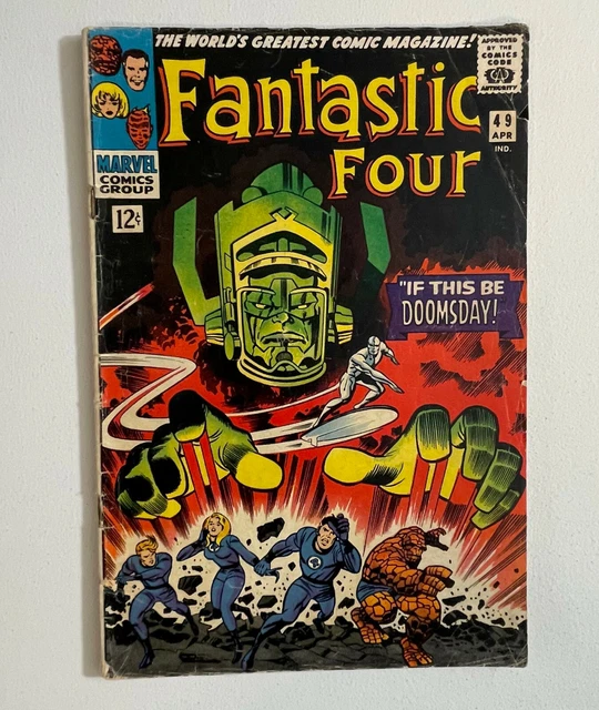 Fantastic Four 49 [1966] First Cover Appearance Galactus, Silver Surfer VG 4.0