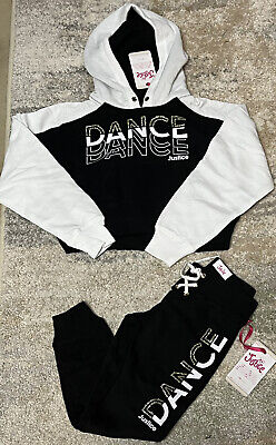 Girls Justice 2pc set sports joggers and hoodie NEW! Medium 10 DANCE