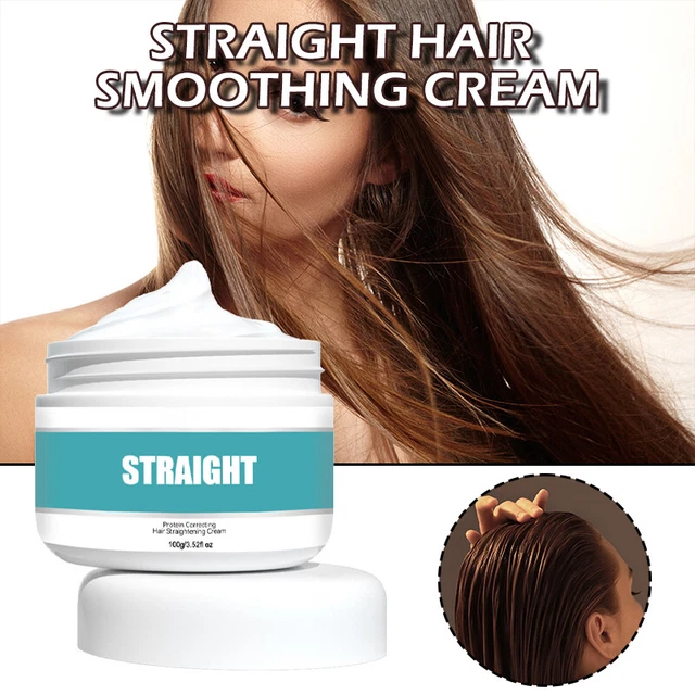 Crema alisadora de cabello correctora de proteínas brillo de seda suave y áspero reparación de cabello.