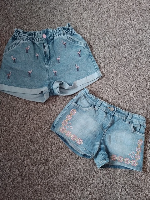 Pacchetto abiti da ragazza top Matalan e pantaloncini denim TU/Noce moscata 10-11 anni 3