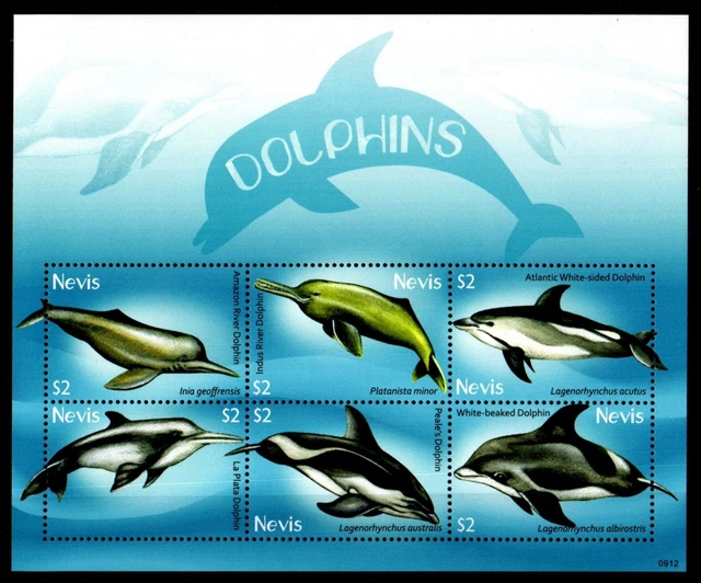 Nevis 2350-2355 Mint Block Animals #GW353