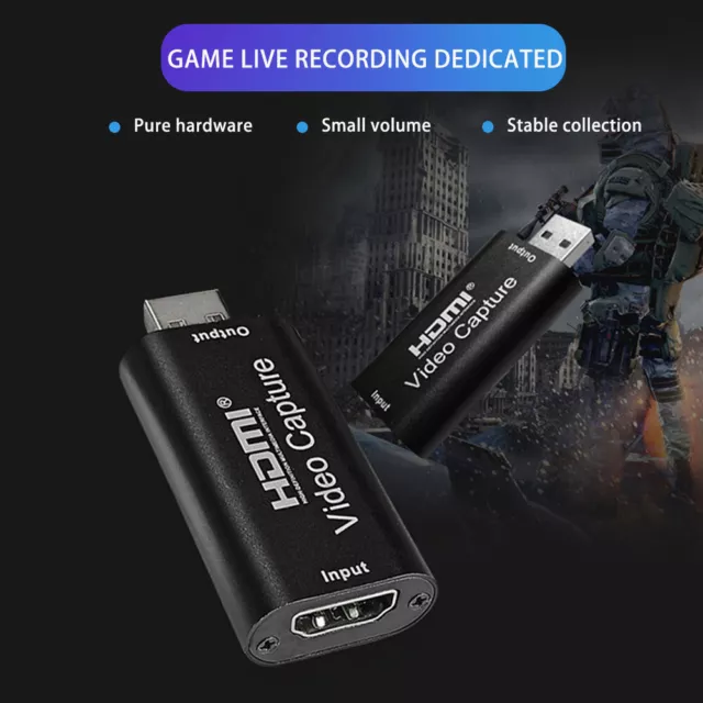 HDMI Video Capture Card USB 2.0 1080p HD Recorder for Video Live Streaming Game⌂