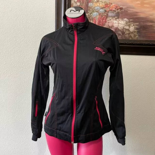 Swix Carbonate No Wind Lightweight Jacket Women's Medium Black 4 Zipper pockets