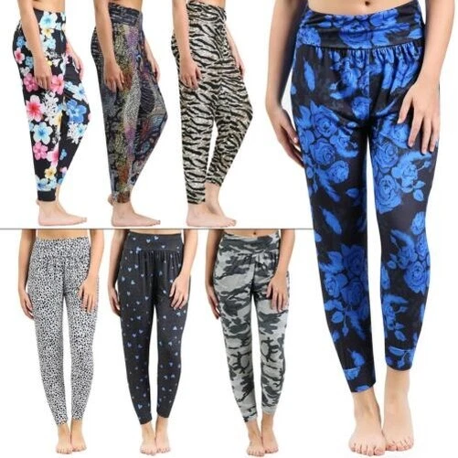 Donna Pantaloni Harem Lunghezza Intera Ali Baba Lungo Legging Largo Taglie Forti