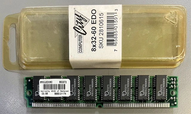 Kit De Mémoire RAM 64MB (2x32MB) EDO SIMM 72-pins Kingston - 60ns, 5V, Testé, Occasion