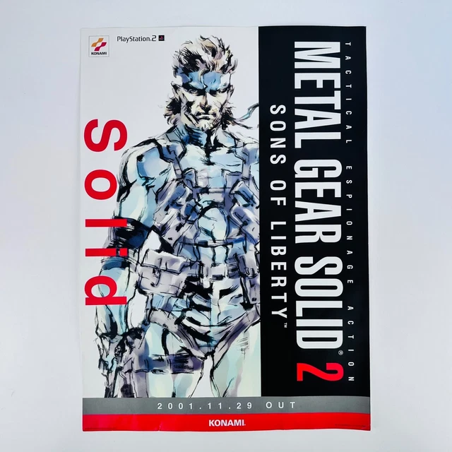 L GEAR SOLID 2 B2ポスター Metal Gear Solid 2 Sons of Liberty Promotional Poster B2