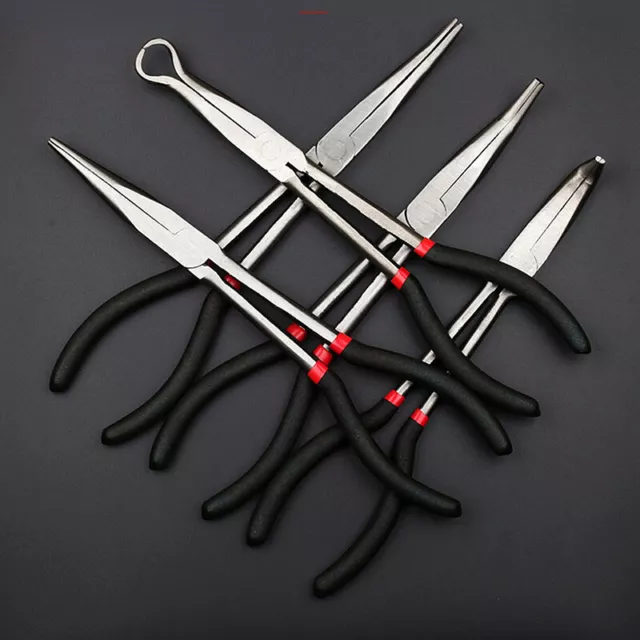11" 280mm Long Handle MultiFunctional Reach Circle Nose Pliers Plug Pull~C