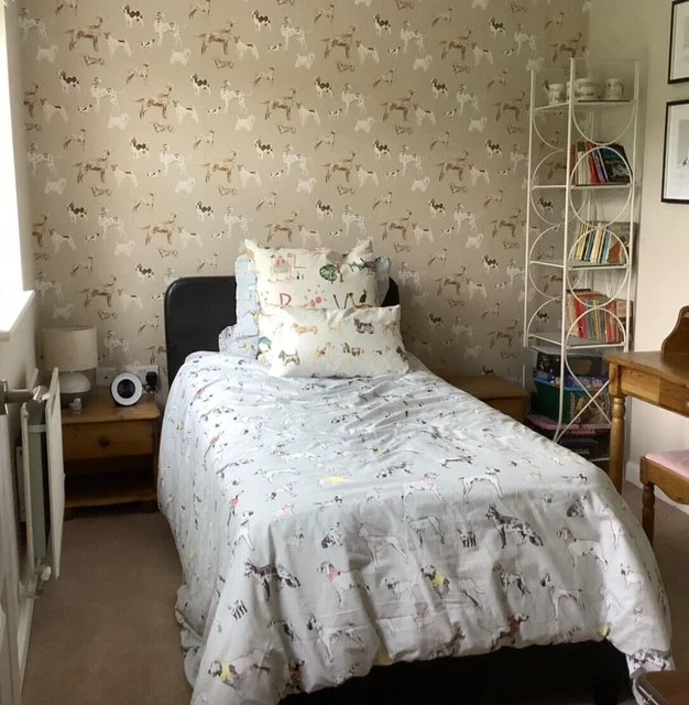 ARGOS FAUX BROWN Leather Single Bed Frame (packs away into headboard