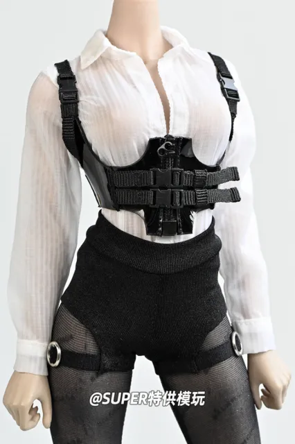 1/6th Black Strap Girdle Clothes Belt Fit 12" Female PH TBL Figure Body Dolls