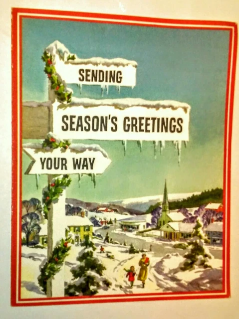 Sinclair Oils Season's Greetings 1955 Christmas Card
